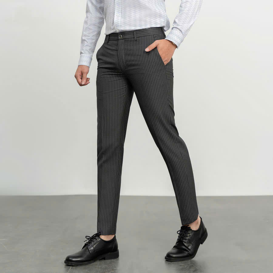 Quần Âu Nam Kẻ Dọc Cao Cấp – Thanh Lịch, Đứng Form, Thời Trang